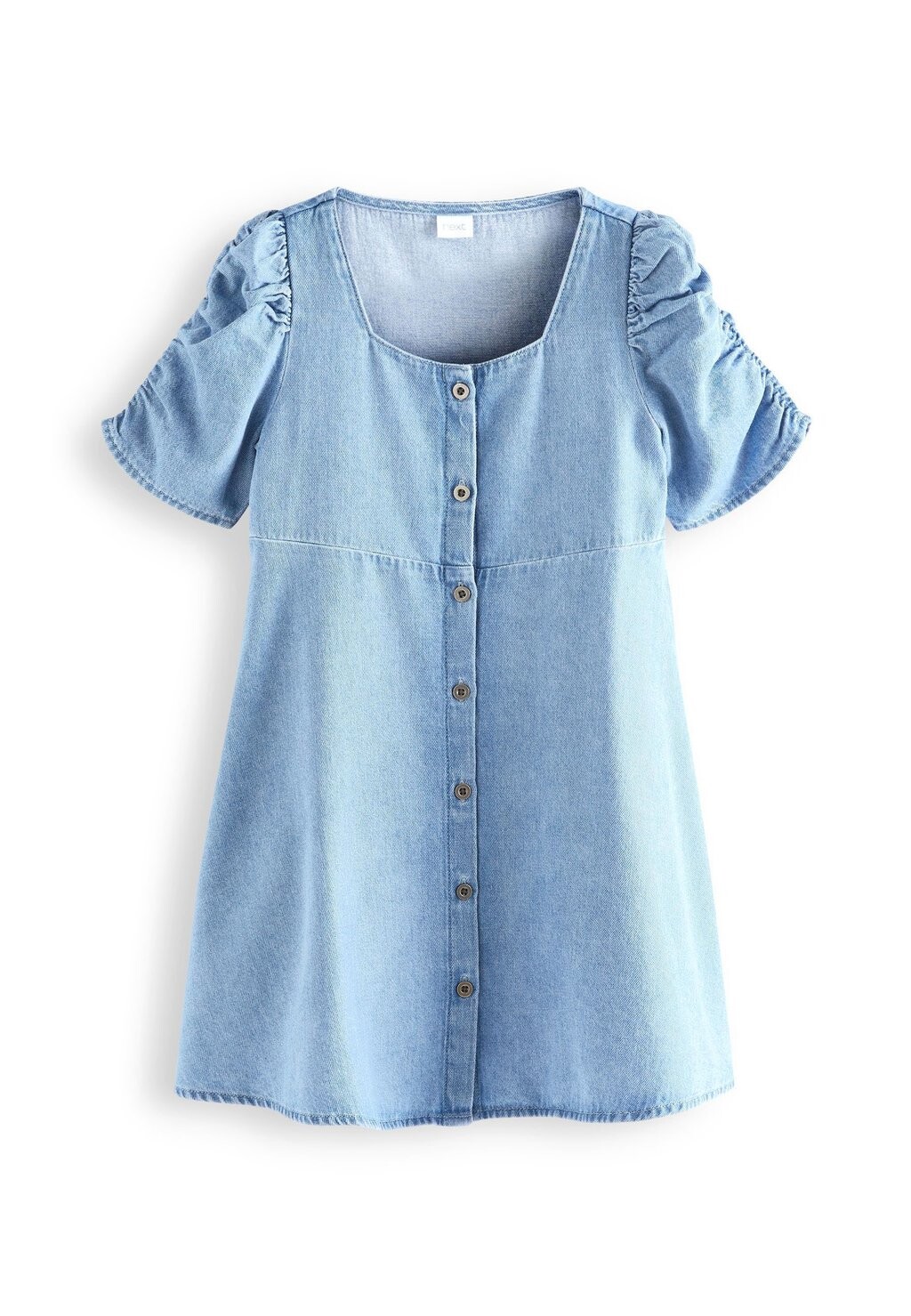 

Летнее платье Shirred Sleeve Next, цвет blue denim