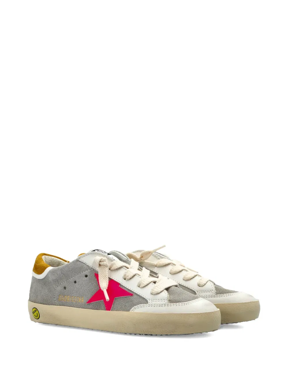 Кроссовки Superstar со звездными деталями Golden Goose Kids, серый