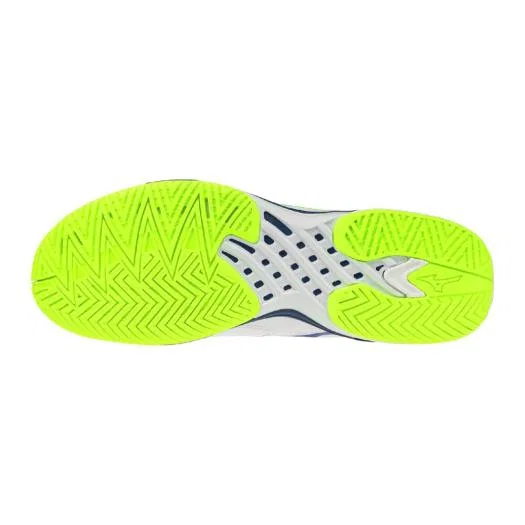 Унисекс кроссовки для тенниса «Wave Exceed Tour 7 AC» от Mizuno, White X Blue X Yellow — фото 2