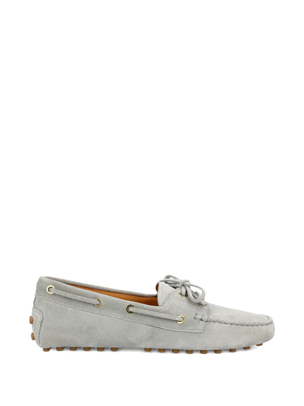 Лоферы без каблука с завязками TOD'S, серый