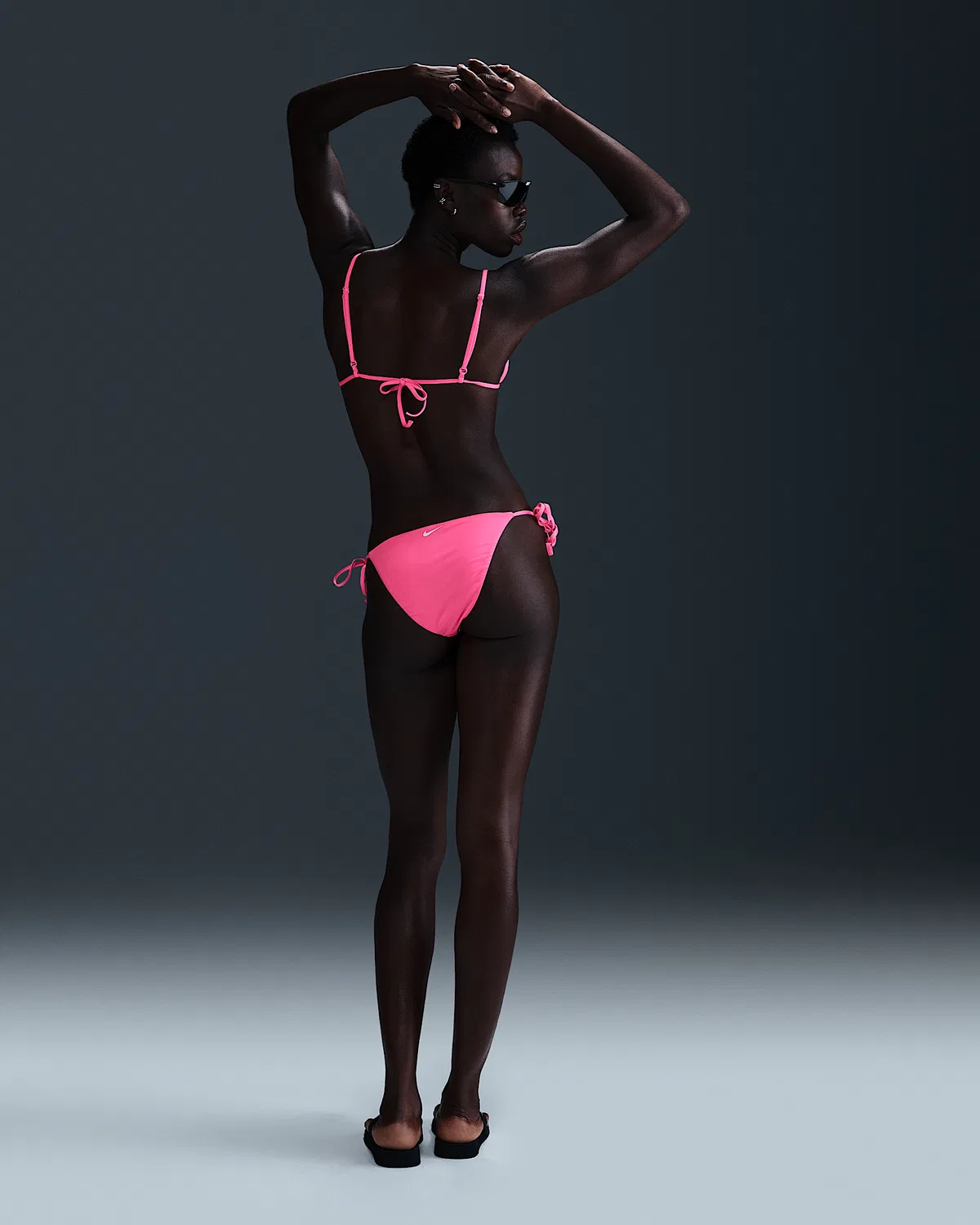 Женские плавки-бикини Nike Swim Effortless Essential с завязками, Hyper Pink — фото 4