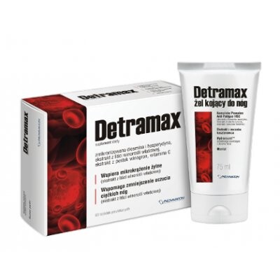 

Детрамакс, 60 таблеток + охлаждающий гель для ног, 75 мл, Detramax