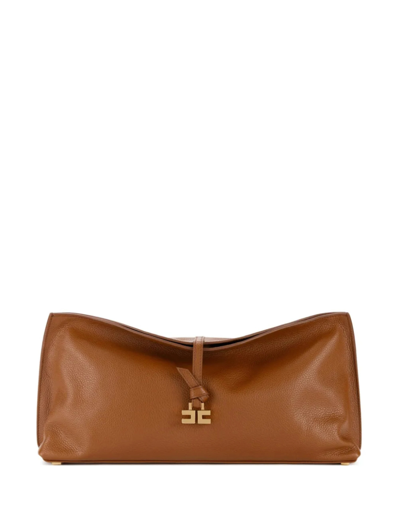 

Кожаный клатч Elisabetta Franchi, коричневый