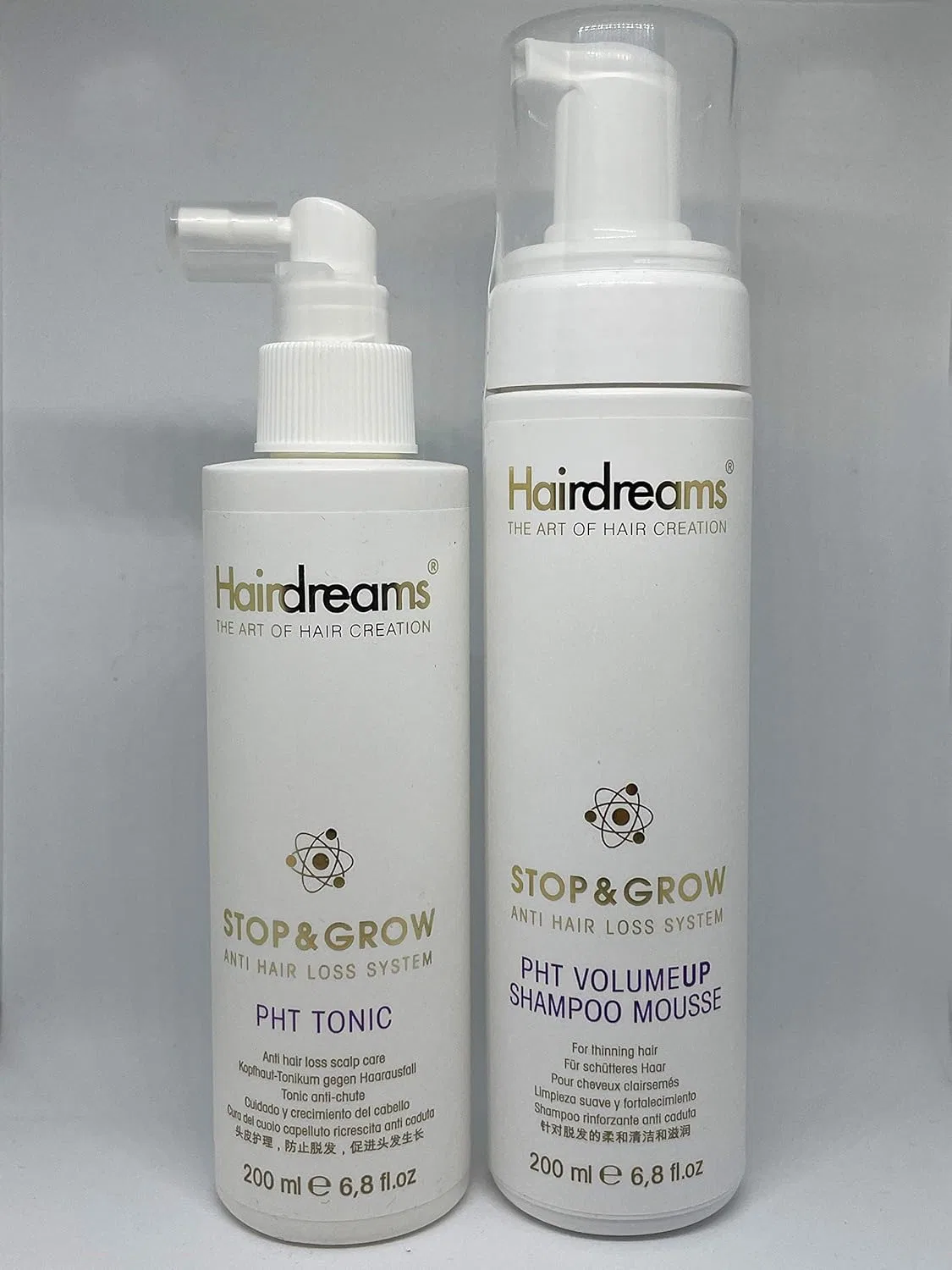 Тонизирующее средство «Stop&Grow Tonic» и шампунь-мусс «VolumeUp» от Hairdreams Hairdreams