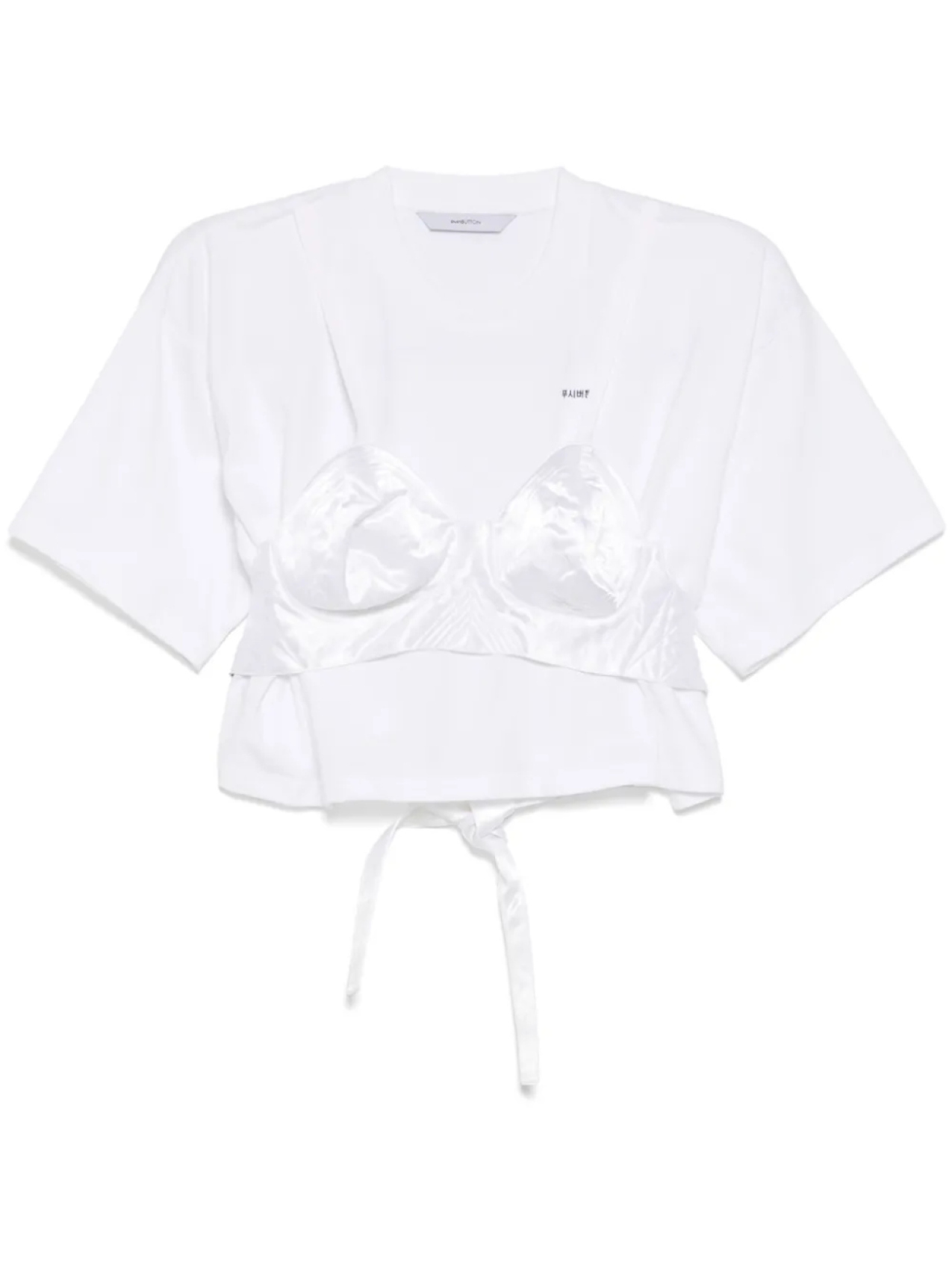 

PushBUTTON укороченный топ Bra Point, белый