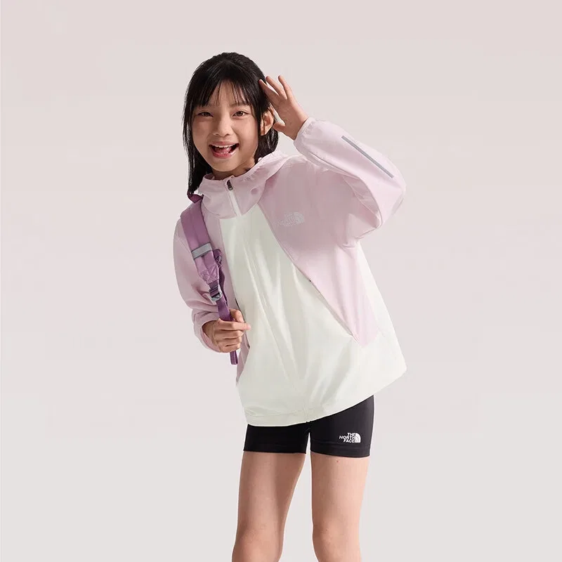 Детская софтшелл куртка Kids' THE NORTH FACE, DHW/Twilight Cherry Blossom Pink/Dune White — фото 4