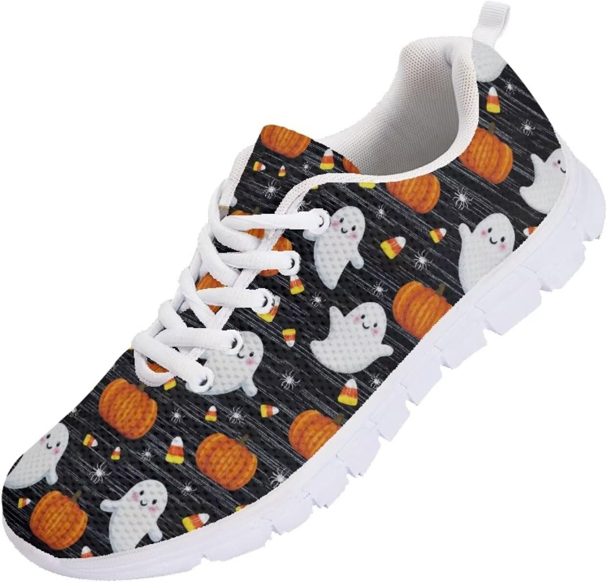 

Кроссовки Forchrinse для мужчин и женщин, Хэллоуин, легкие спортивные с шнуровкой, Halloween Ghost Pumpkin Printed