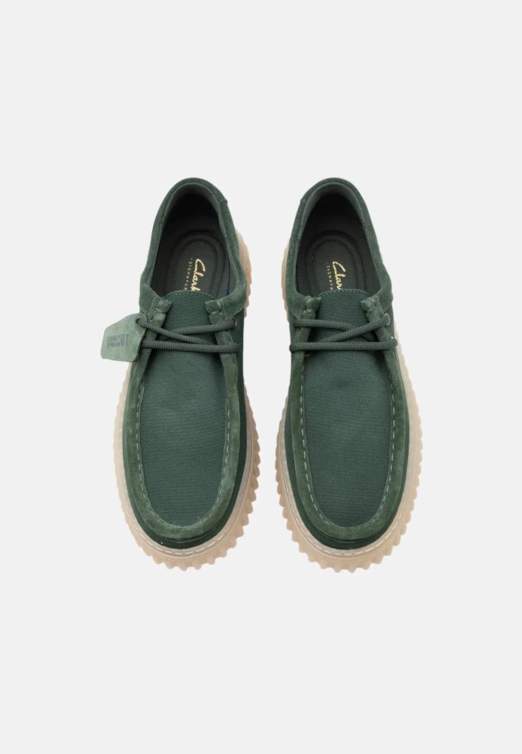 Туфли Clarks Originals Unisex Torhill LoSHOE, Green Textile — фото 2