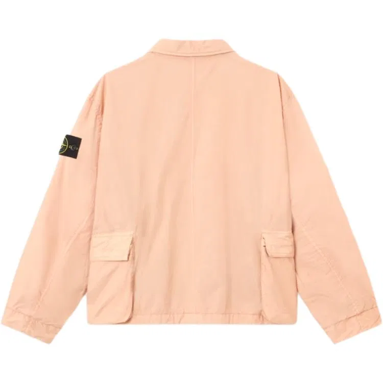Рубашка Stone Island Overshirt с логотипом розовый — фото 3