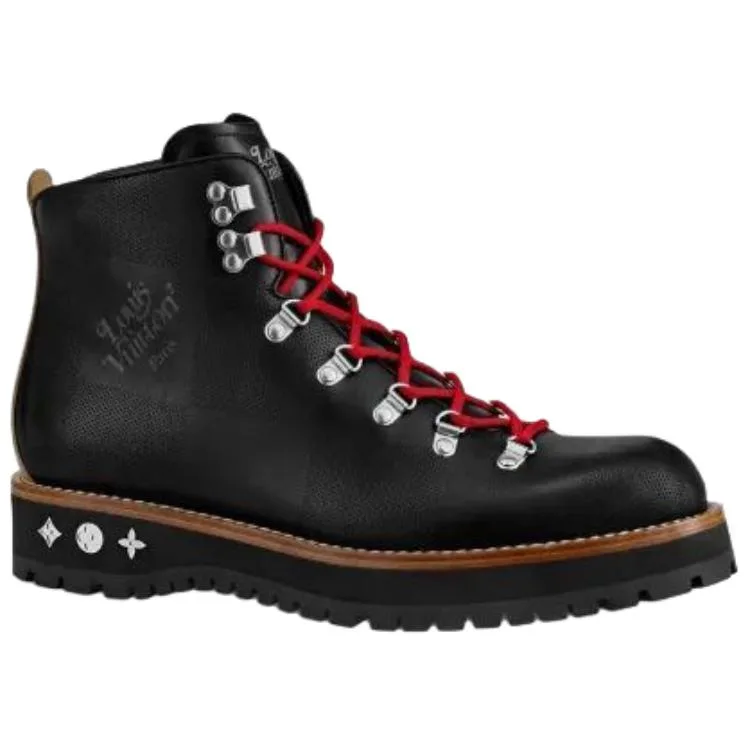 LOUIS VUITTON Ботинки тактические мужские Alpinist из коровьей кожи черные — фото 3