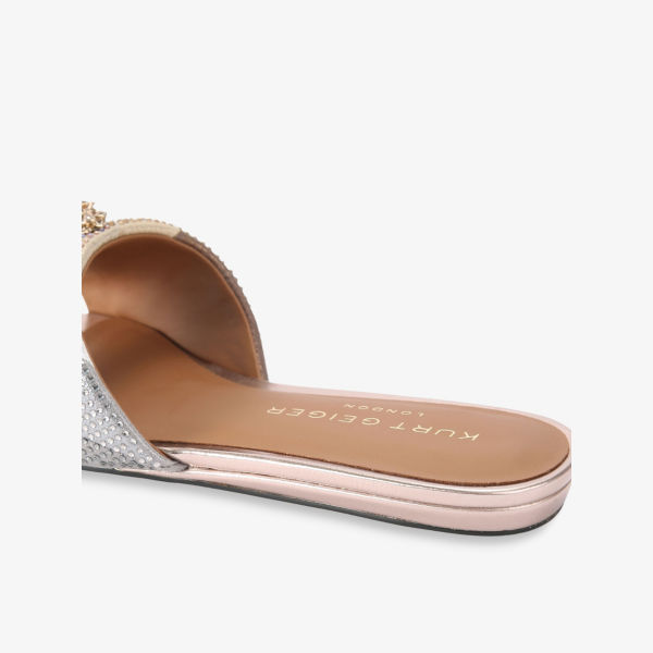 Сандалии плетеные Kurt Geiger London, серебряный / золотой — фото 4