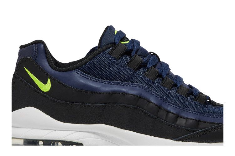 Кроссовки Nike Air Max 95 GS 'Midnight Navy Lemon Venom', черный — фото 3