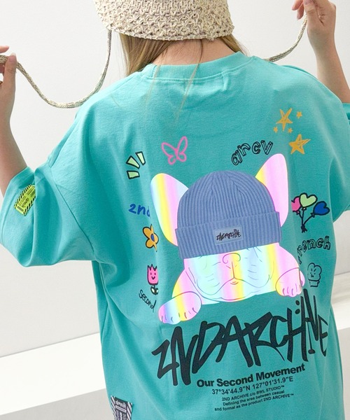 

Футболка оверсайз с отражающим покрытием 1111clothing, зеленый