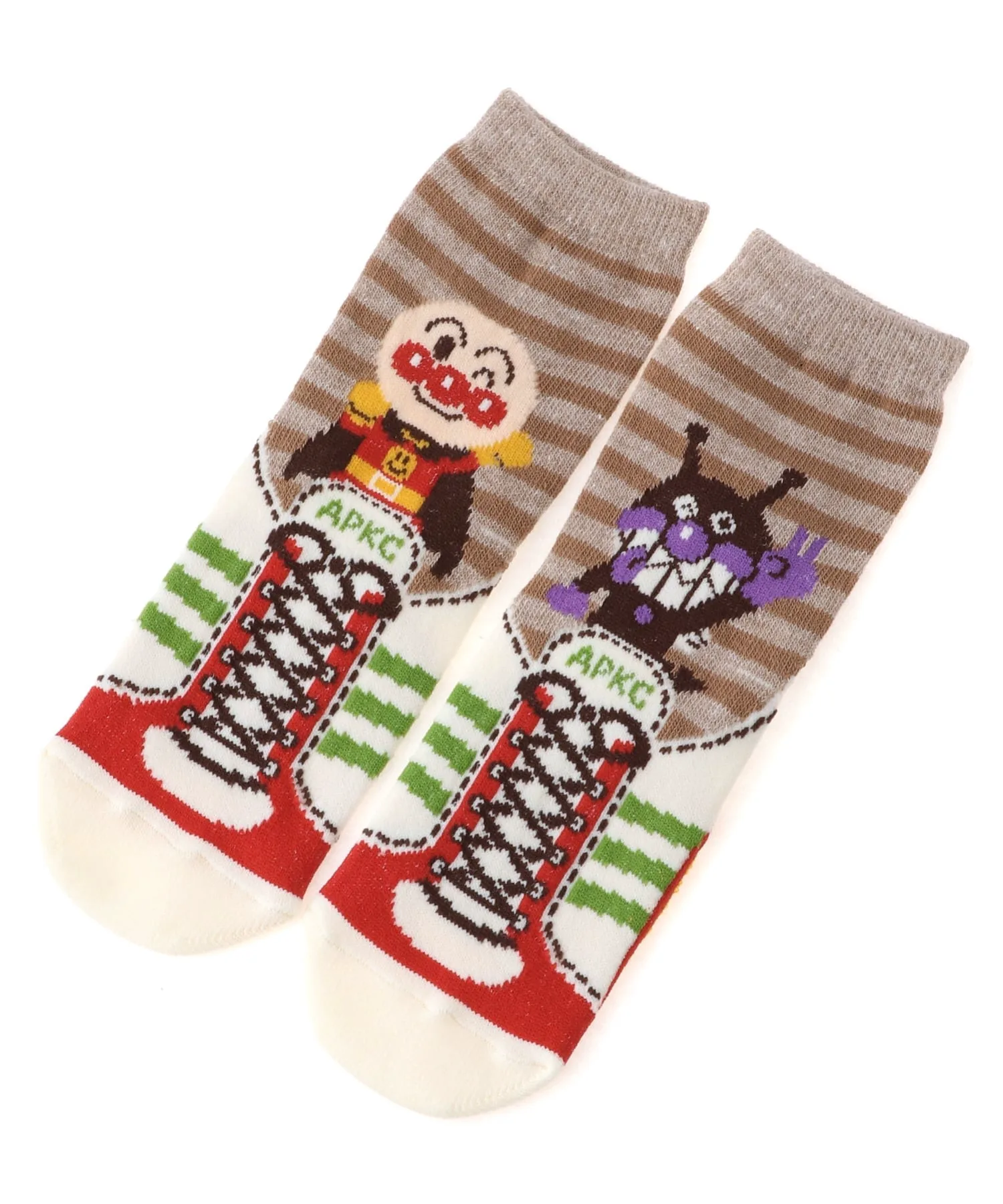 Носки Anpanman Baikinman в стиле кроссовок Anpanman Kids Collection, brown — фото 2