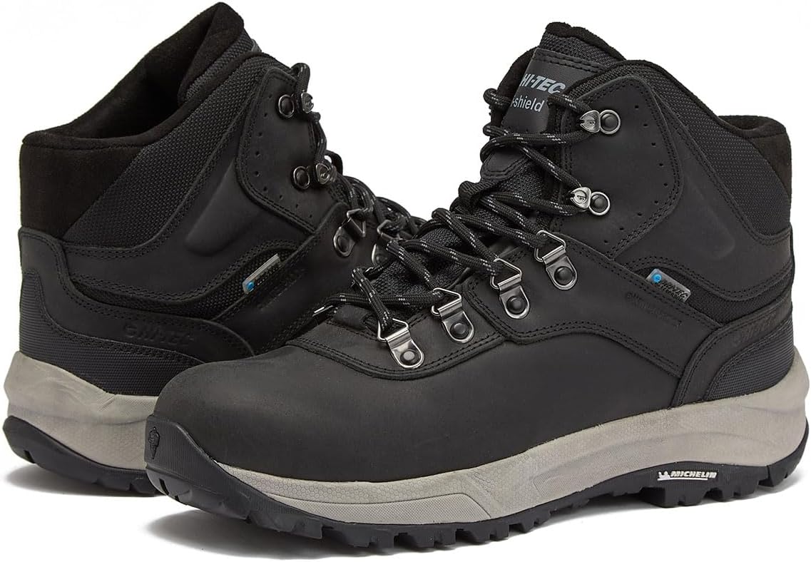 

Мужские водонепроницаемые кожаные походные ботинки HI-TEC Altitude VI I - черные или коричневые, средние или очень широкие