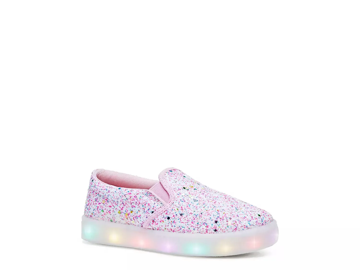 

Блестящие светящиеся слипоны - детские Fabkids, Light Pink