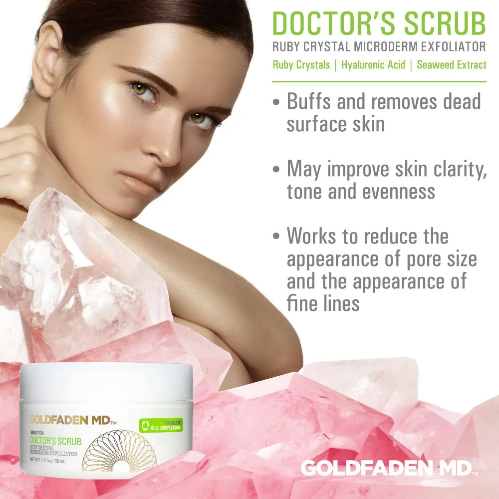 Набор GOLDFADEN MD Duo Kit Bright Eyes and Doctors Scrub для сияющей и здоровой кожи 59 мл (1 шт.), White — фото 4