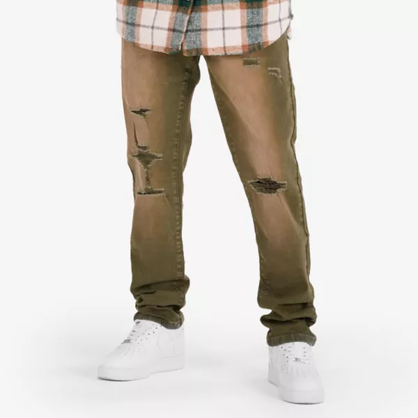 

Мужские джинсы цвета скорч с пятью карманами Caliber Denim Co., зеленый