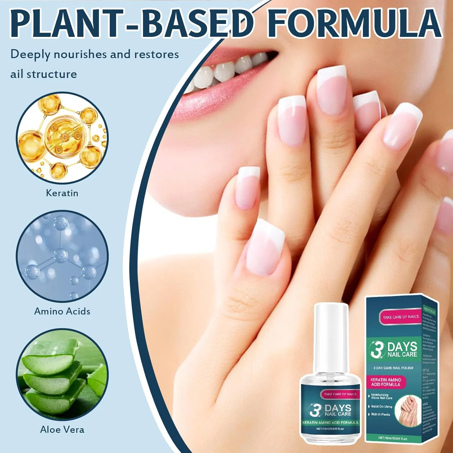 Масло для ухода за ногтями 3 Days Nail Care, 16 мл (3 шт.) Gzwy, 3 Stück — фото 4