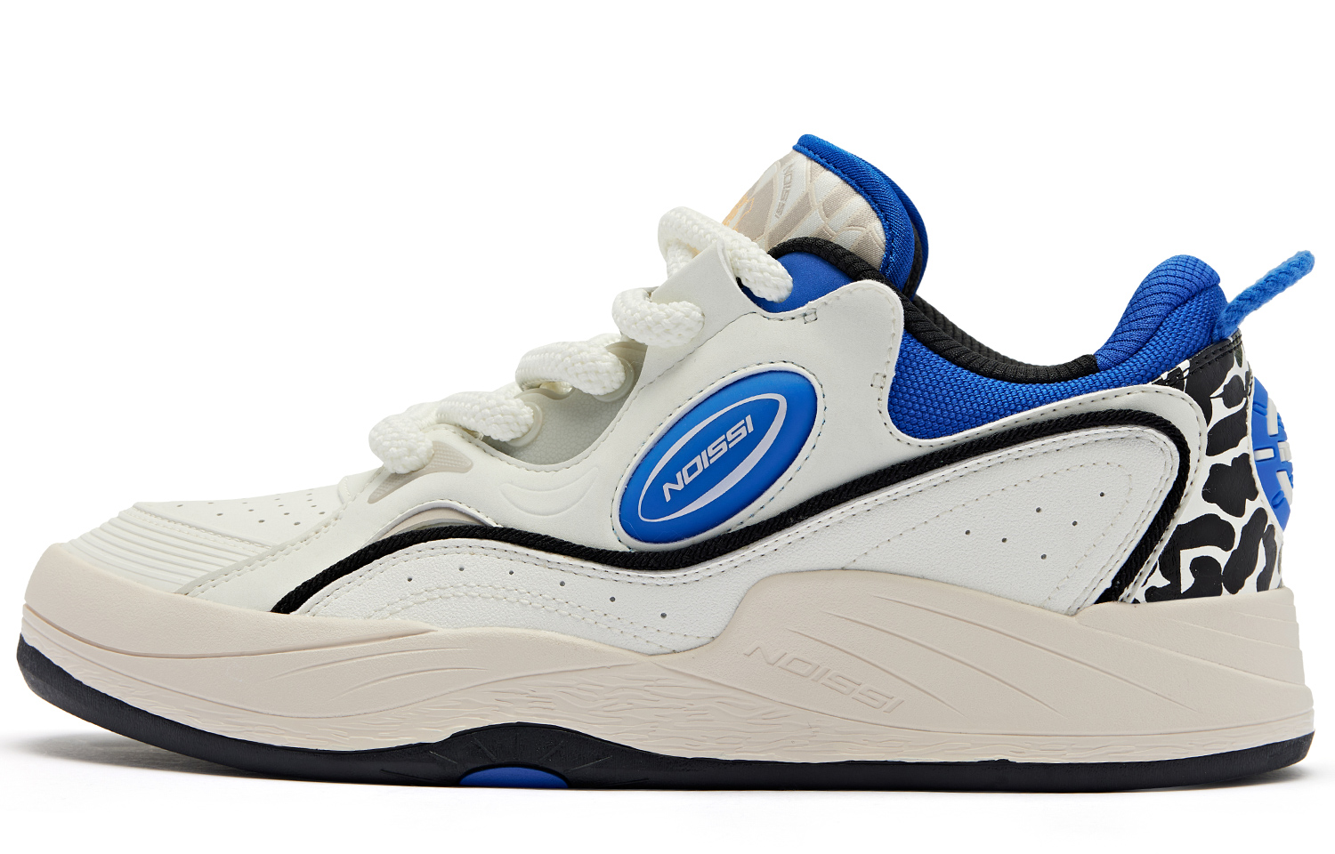 

QIAODAN Кроссовки Egg Shoes с вафельной амортизацией, износостойкие, низкие, мужские, для скейтбординга, цвета слоновой кости, цифрово-синие