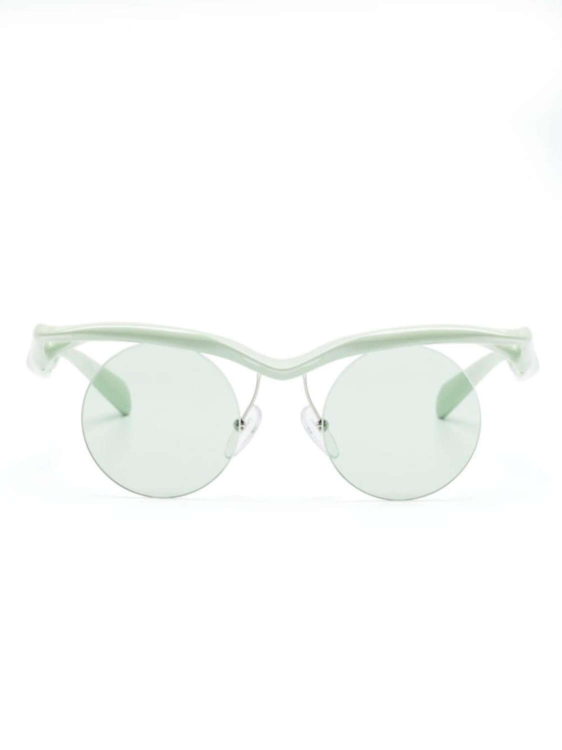 

Prada Eyewear солнцезащитные очки в круглой оправе, зеленый