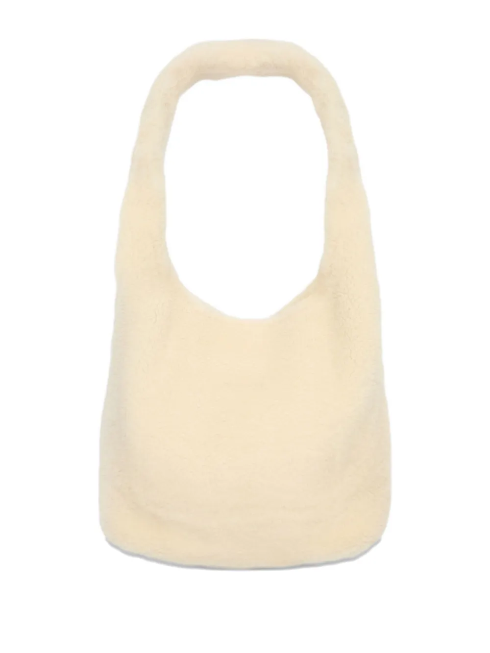 

Сумка на плечо из вьющейся мериносовой шерсти Yves Salomon, нейтральный