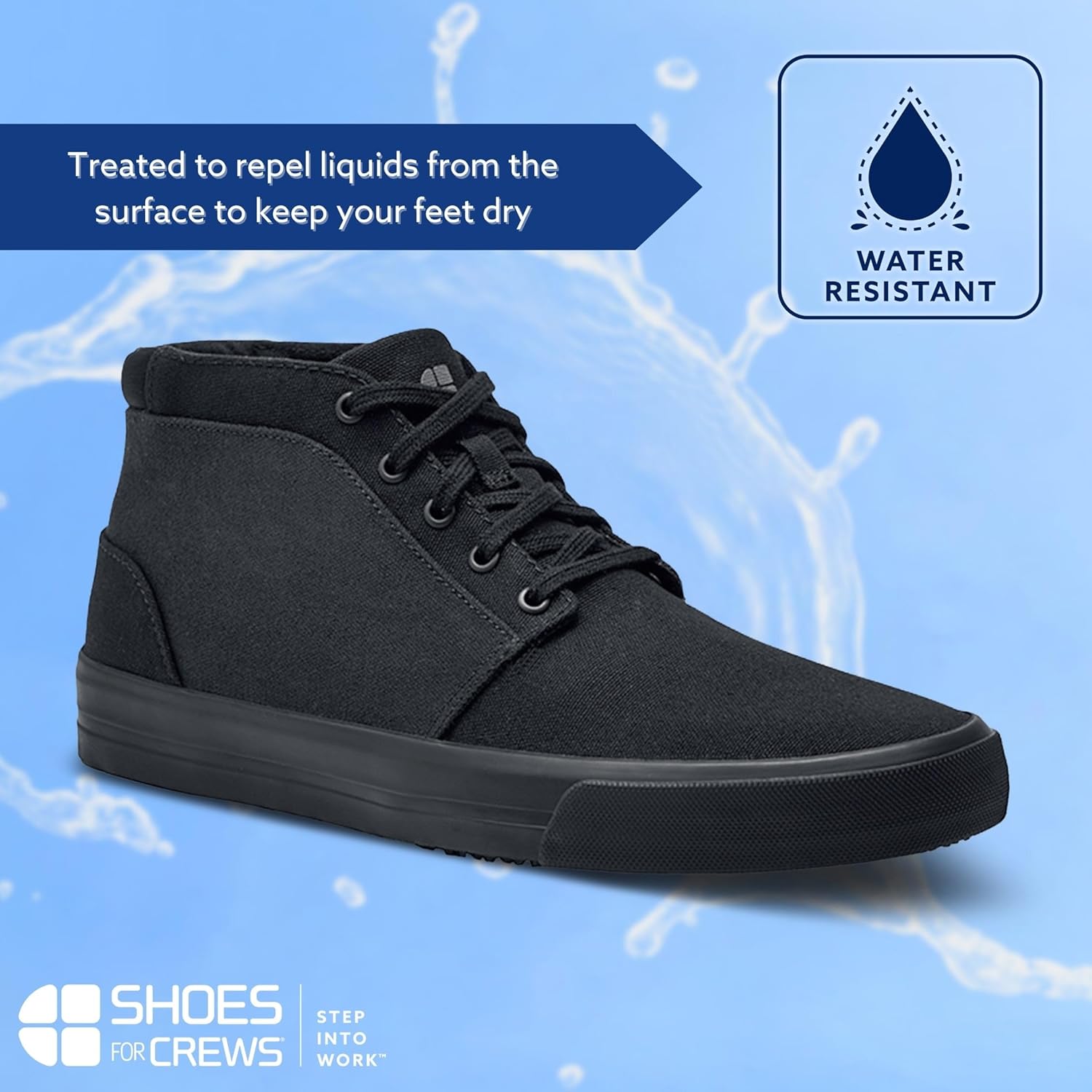 Кроссовки Shoes for Crews для работы для мужчин и женщин с противоскользящей подошвой - Удобная обувь для работы на скользких поверхностях для сотрудников общественного питания, гостиничного бизнеса и розничной торговли - Cabbie II, черный — фото 4