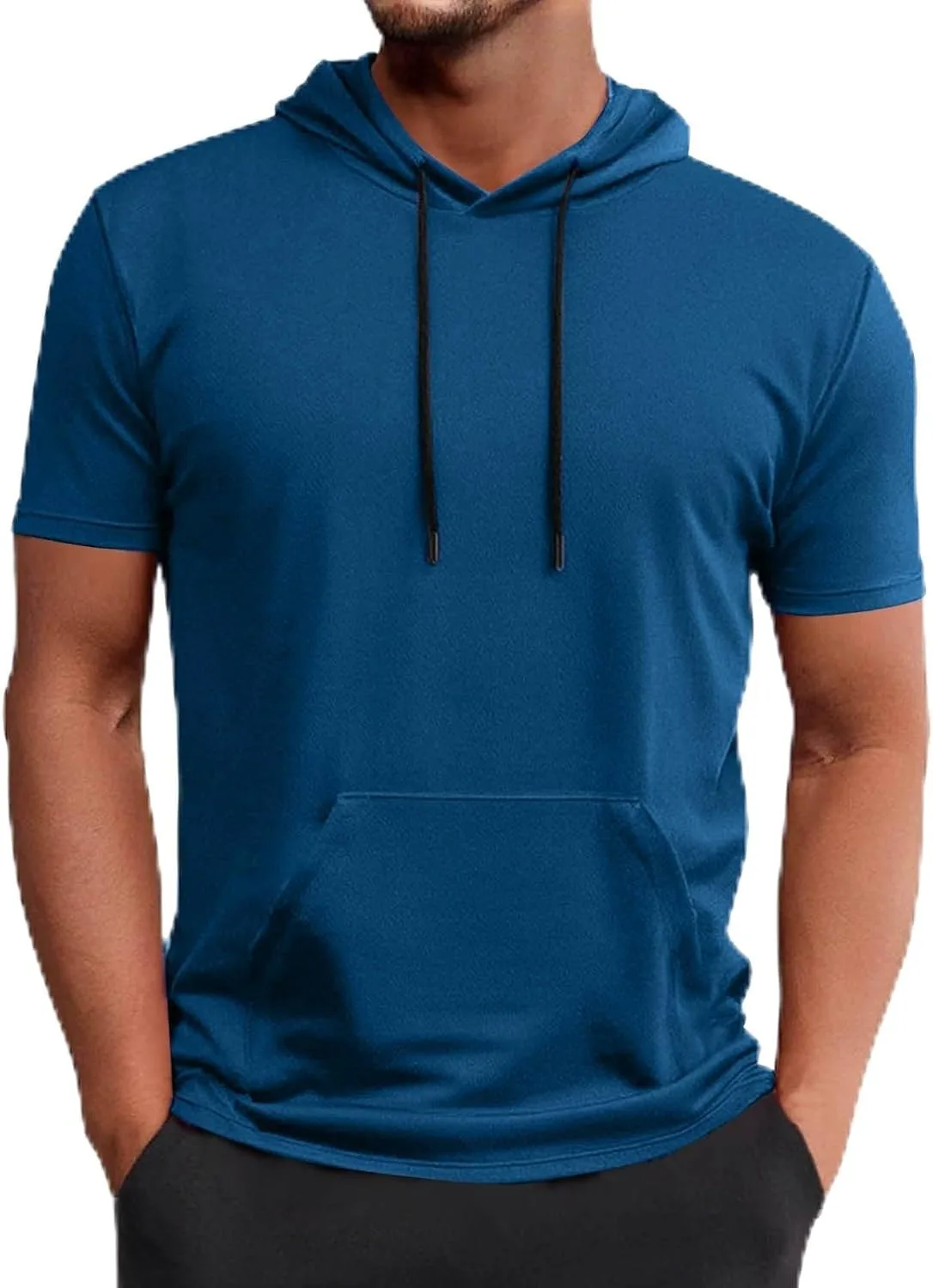 

Мужская футболка с коротким рукавом и капюшоном