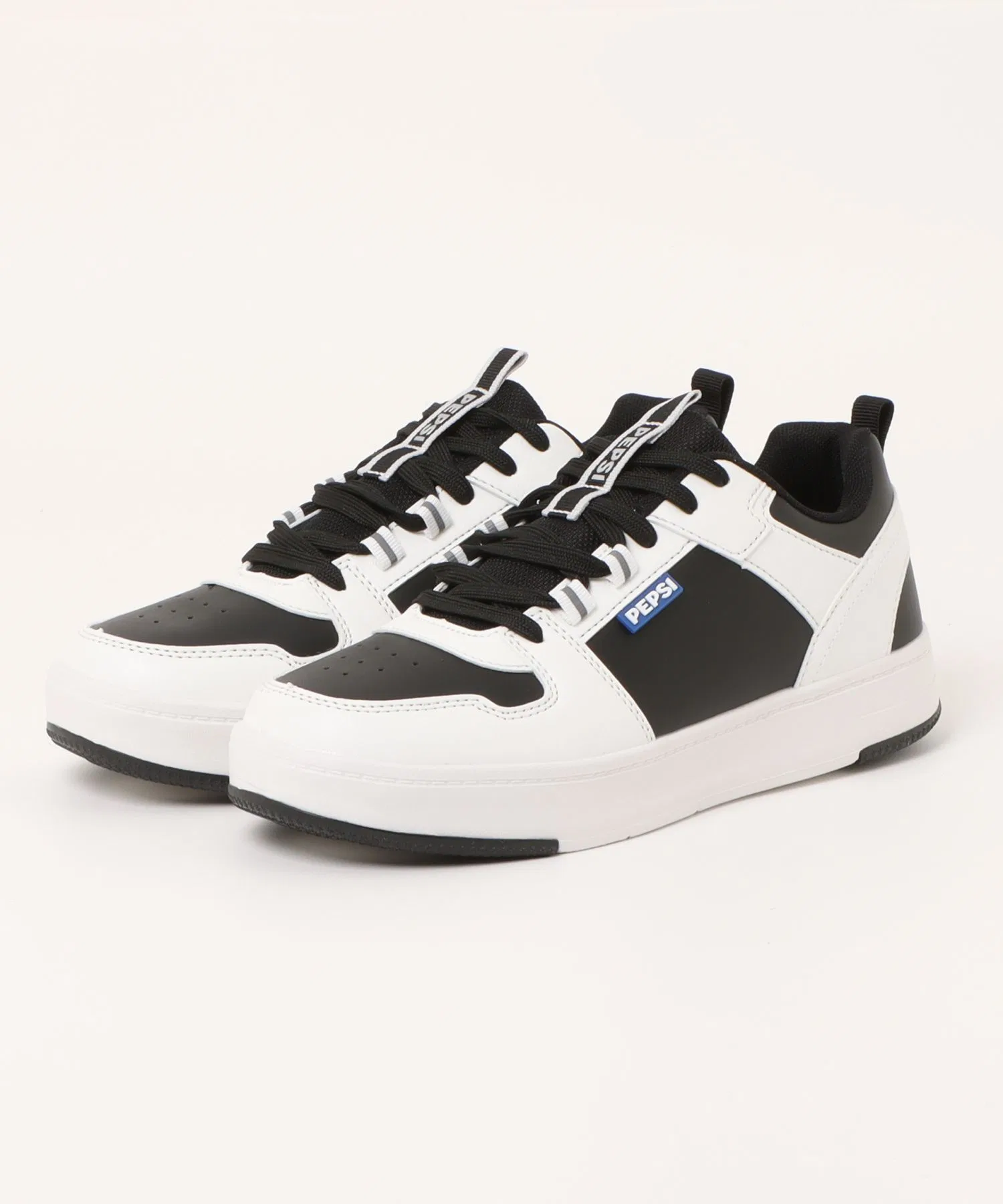Мужские кроссовки PEPSI Court Sneakers чёрно-белые