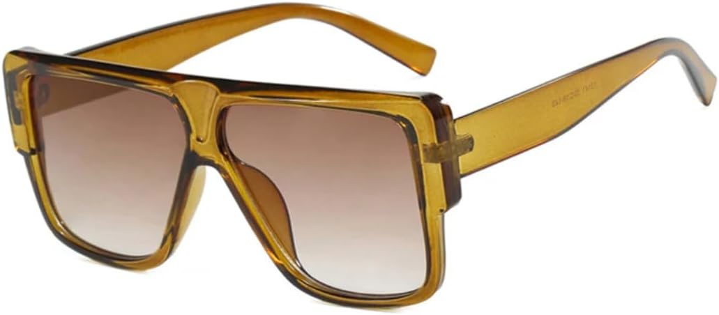 

Модные солнцезащитные очки большого размера для женщин, ретро-градиентные солнцезащитные очки для мужчин, трендовые оранжево-синие солнцезащитные очки VRTRFFTR, Olive Green Tea