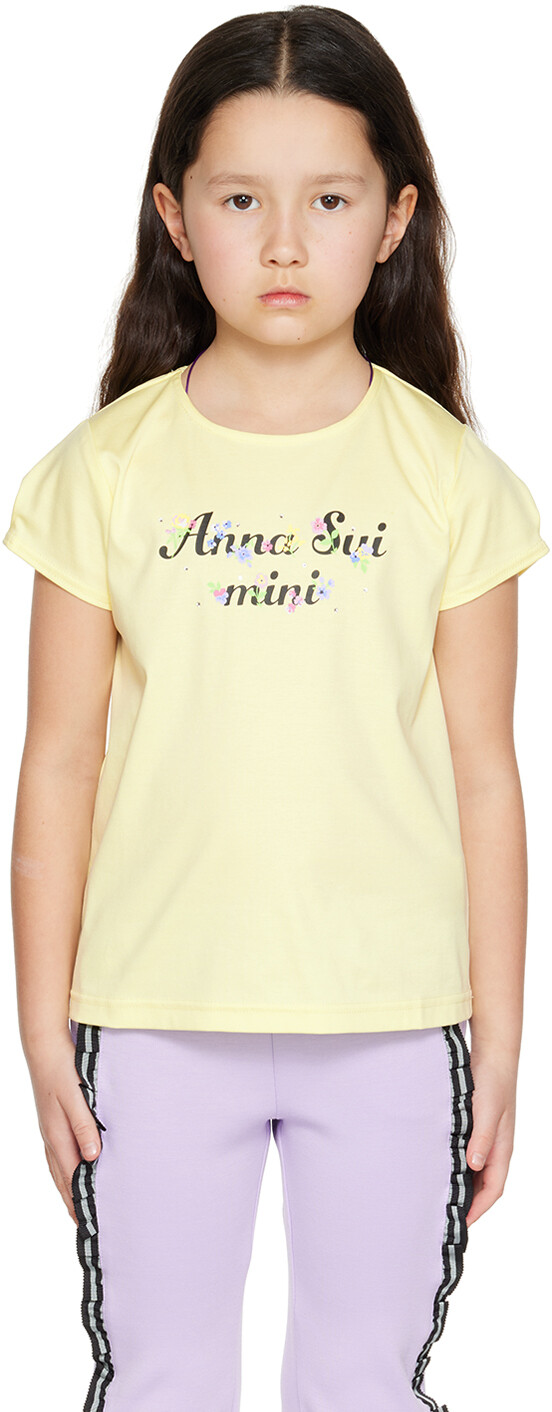 

Детская желтая футболка с принтом ANNA SUI MINI, Желтый, Детская желтая футболка с принтом ANNA SUI MINI