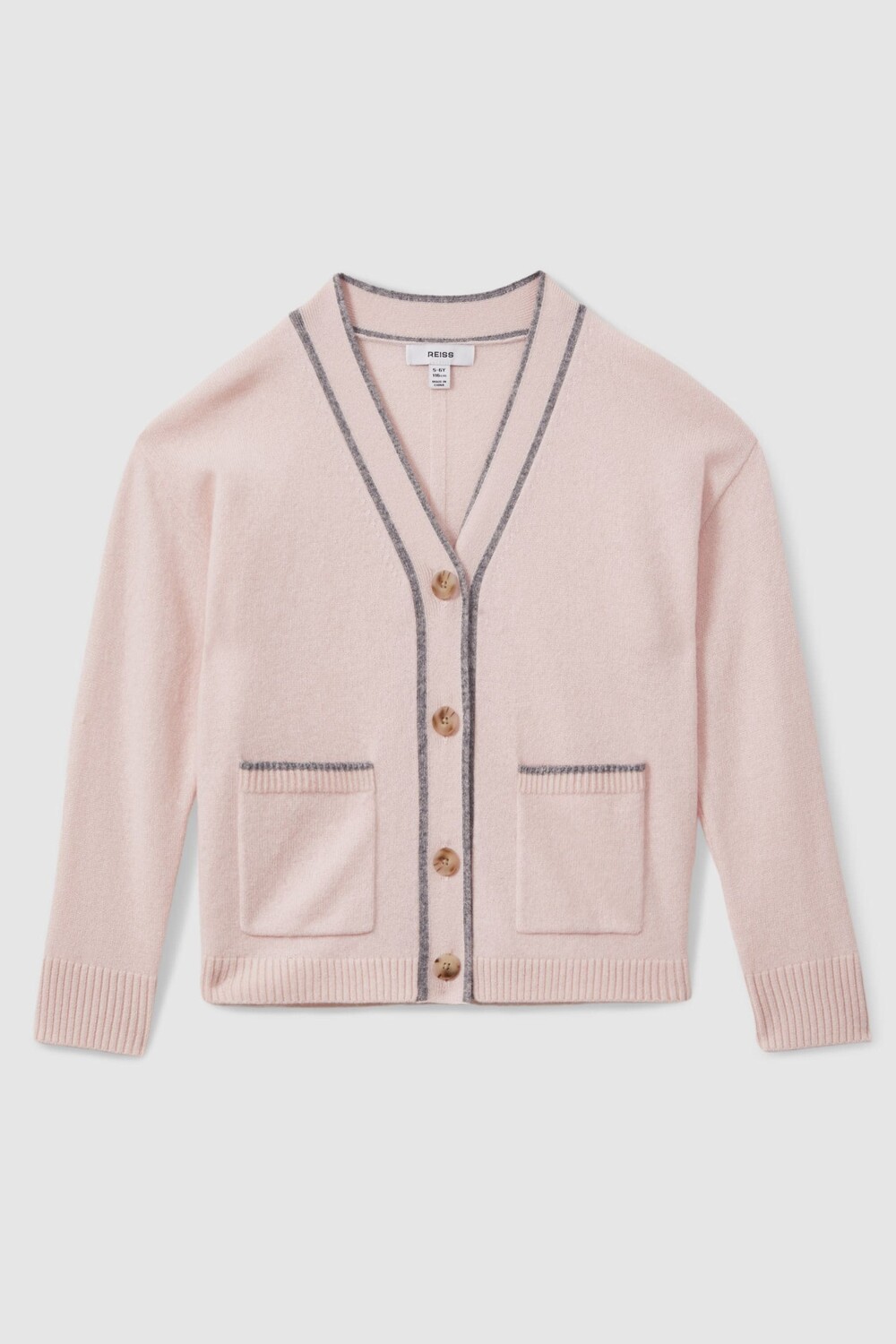 

Свободный кардиган Juni из шерсти и кашемира Reiss, розовый