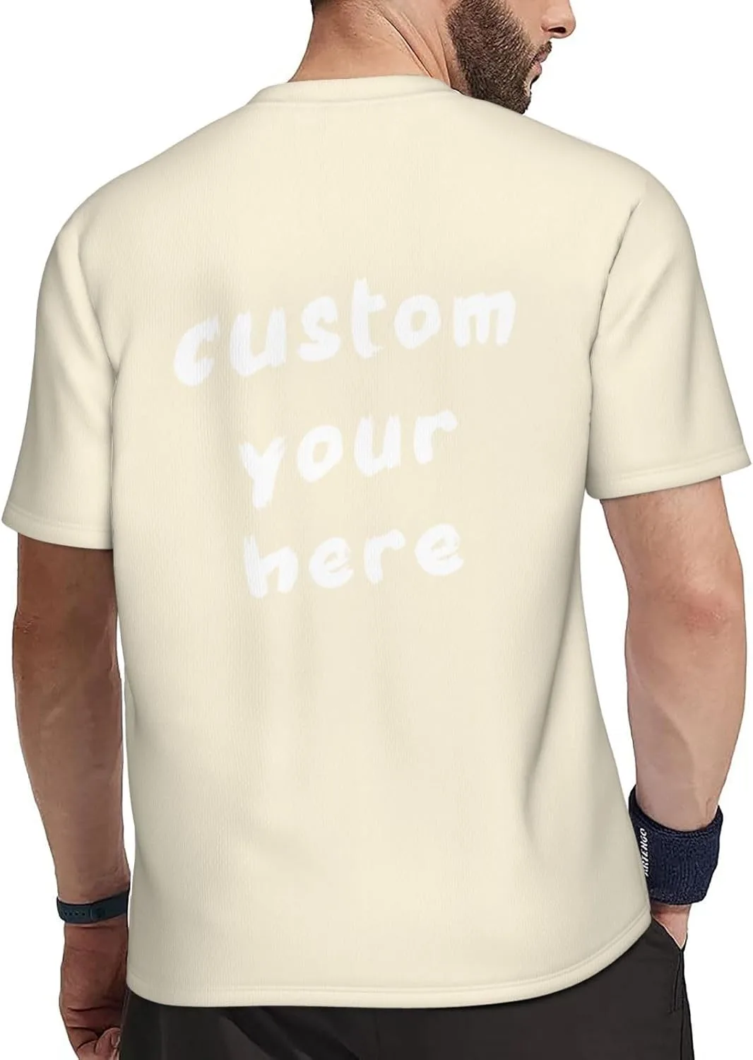 Футболка мужская Custom с принтом спереди и сзади — фото 3