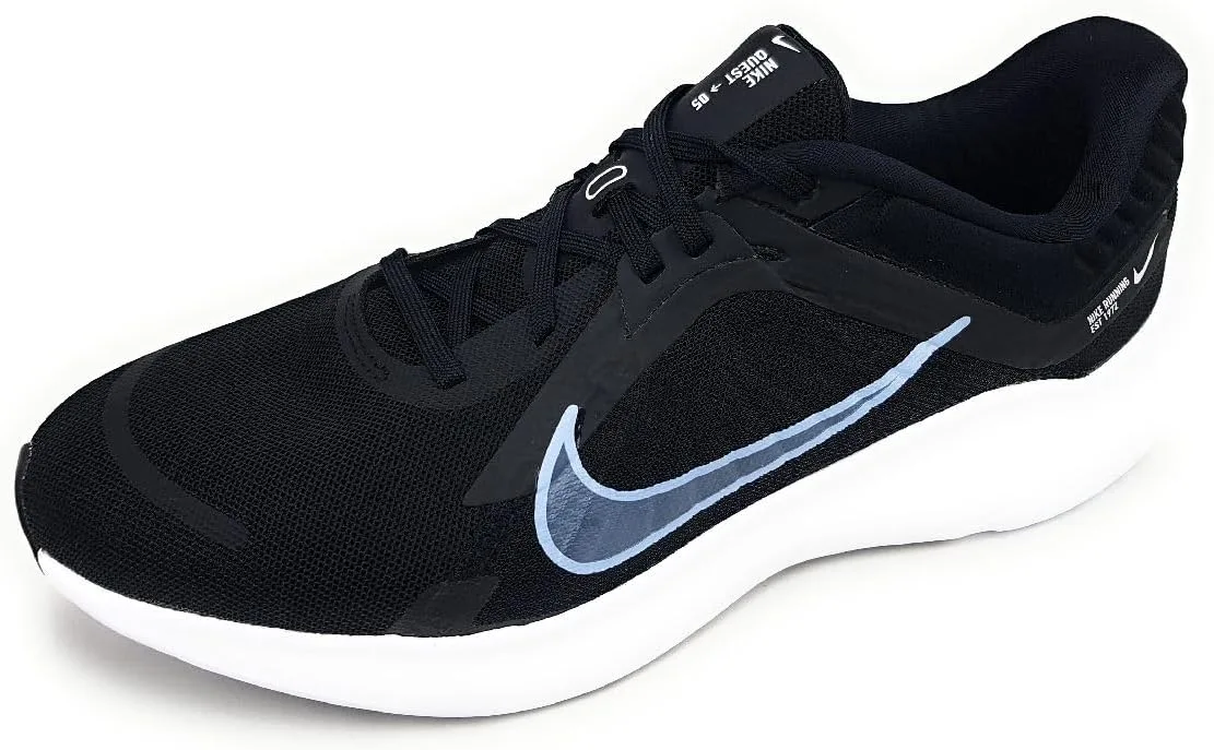 Мужские беговые кроссовки Nike Quest 5 DD0204, белый/черный — фото 3