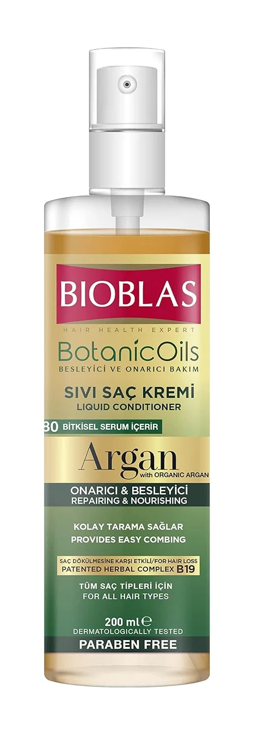 Жидкий спрей-кондиционер с органическим аргановым маслом 200 мл от BIOBLAS Argan Bioblas