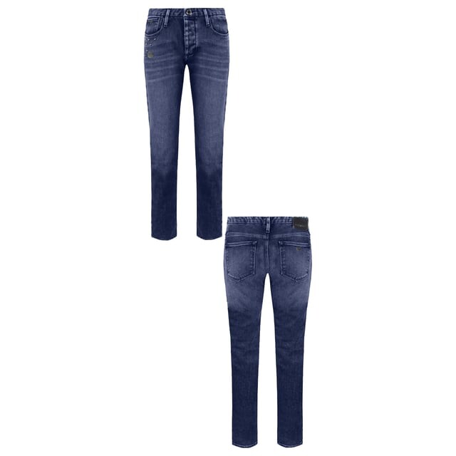 Мужские джинсы узкого кроя J00 Emporio Armani, синий — фото 3