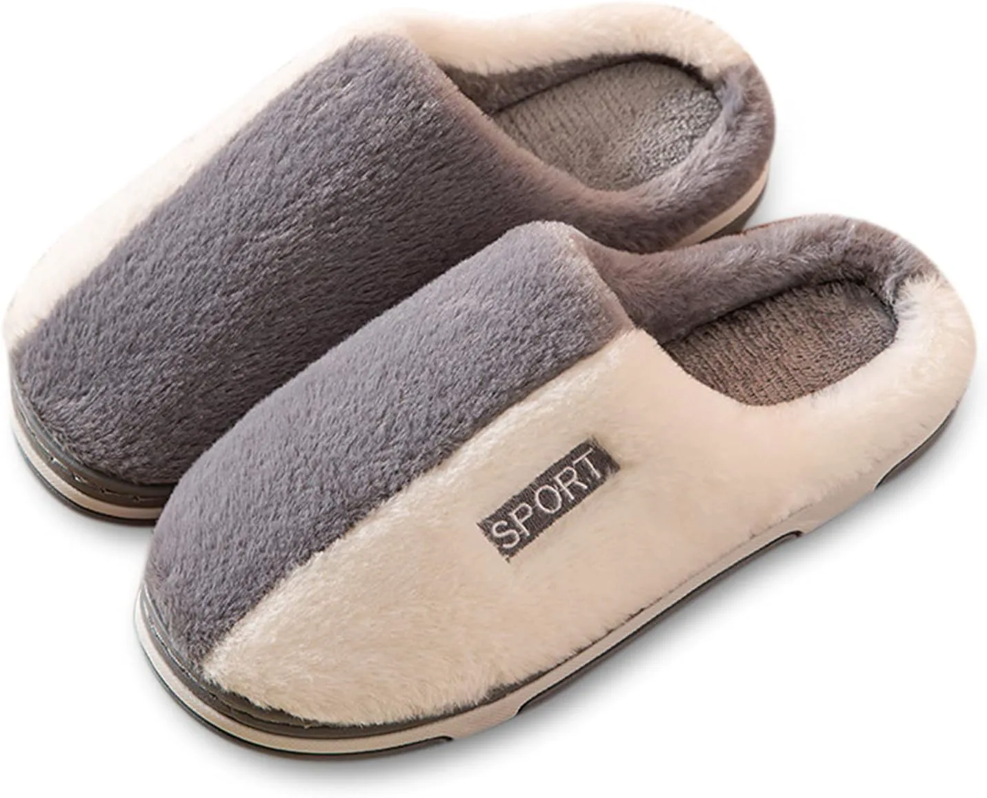 

Мужские домашние тапочки KRIDDR, зимние теплые мягкие уютные, противоскользящие плюшевые обувь