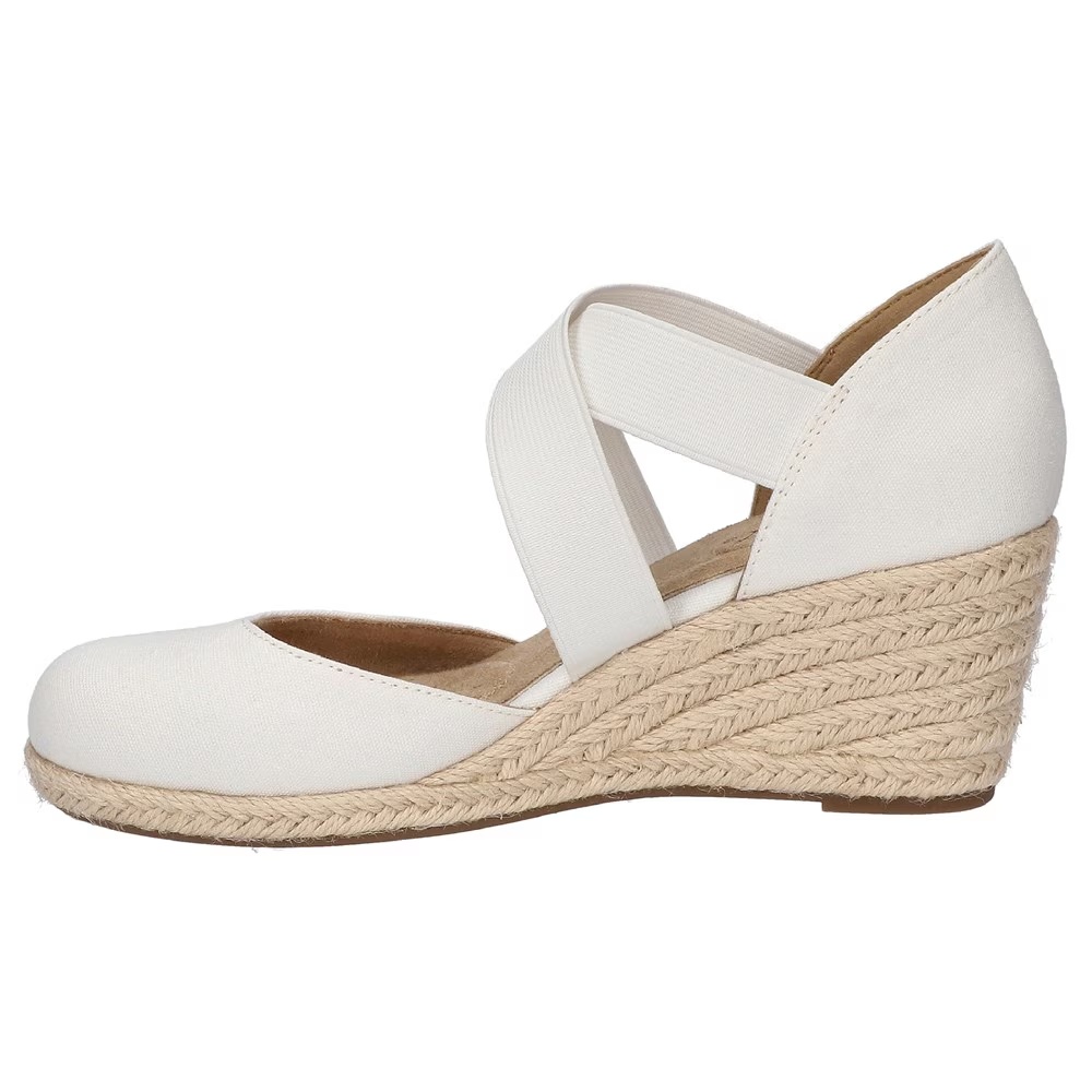 Туфли на танкетке Pari espadrille от Easy Street, white canvas — фото 4