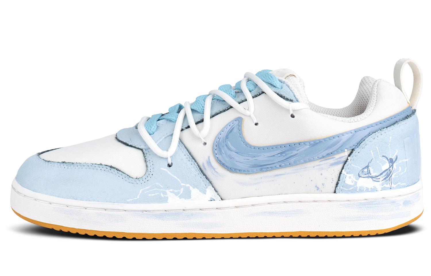 

Nike Кроссовки для скейтбординга Court Borough Thermal Waterproof Cushioning Abrasion Resistant низкие мужские Blue White