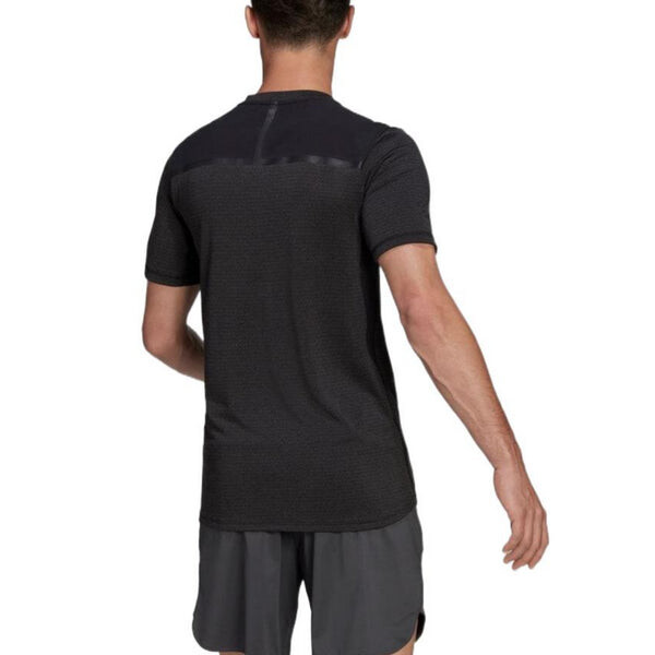 Футболка Men's adidas Mesh Panel Armpit Round Neck Pullover Short Sleeve Black T-Shirt, черный — фото 3