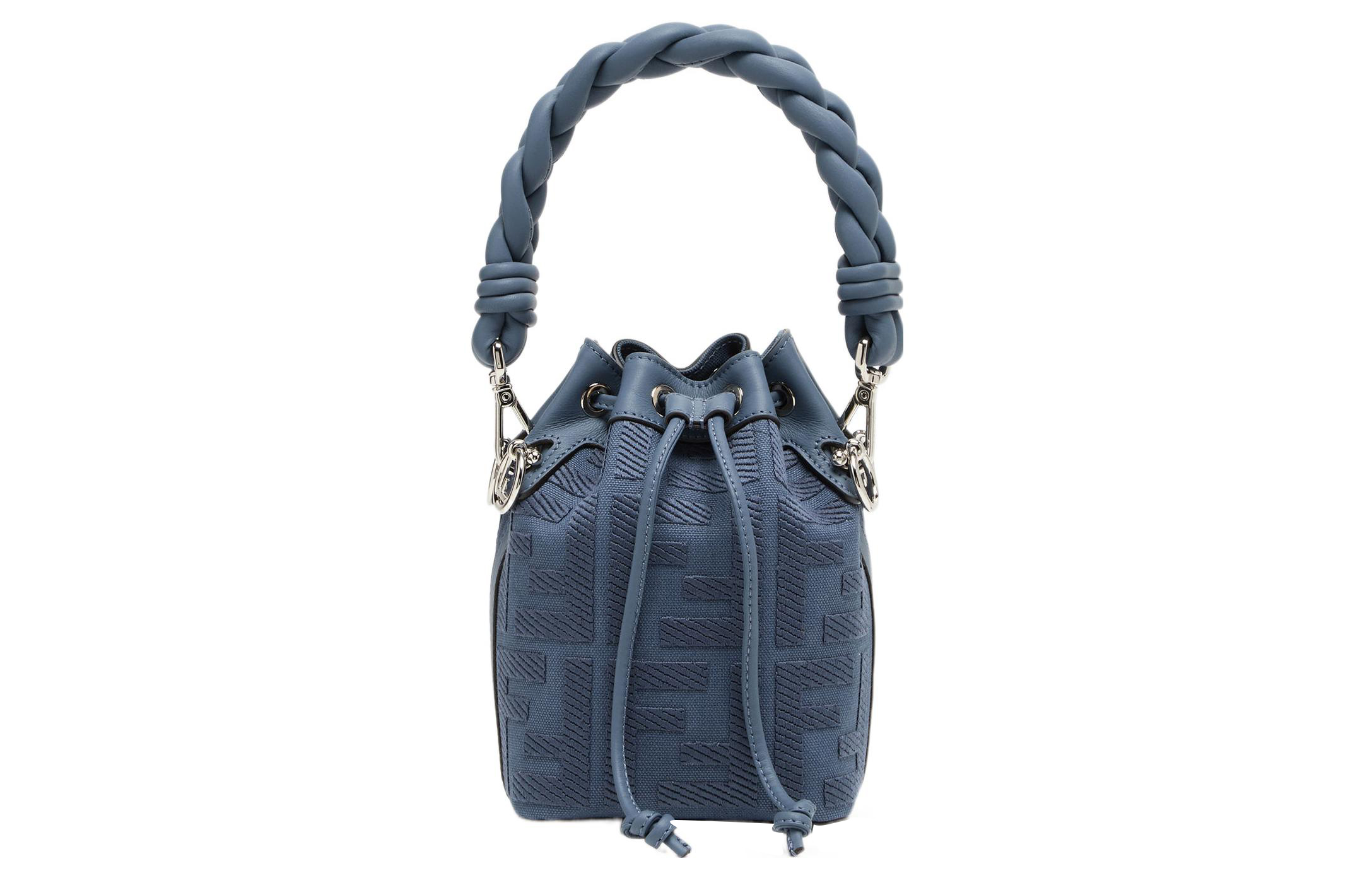 

FENDI Сумка-ведро mon tresor canvas через плечо маленький размер women's синий