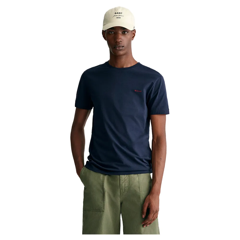 

Футболка с коротким рукавом Gant Contrast Logo, синий