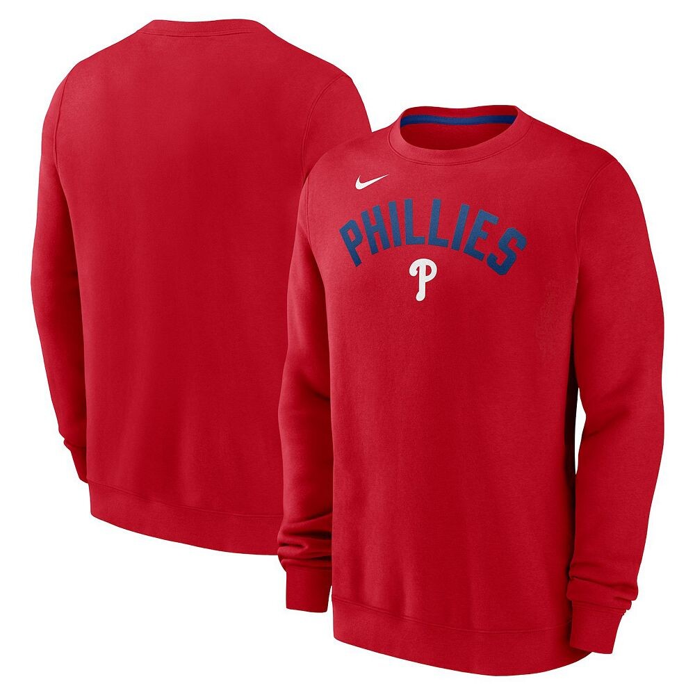 

Мужской классический флисовый пуловер Nike Red Philadelphia Phillies Performance, цвет Phl Red