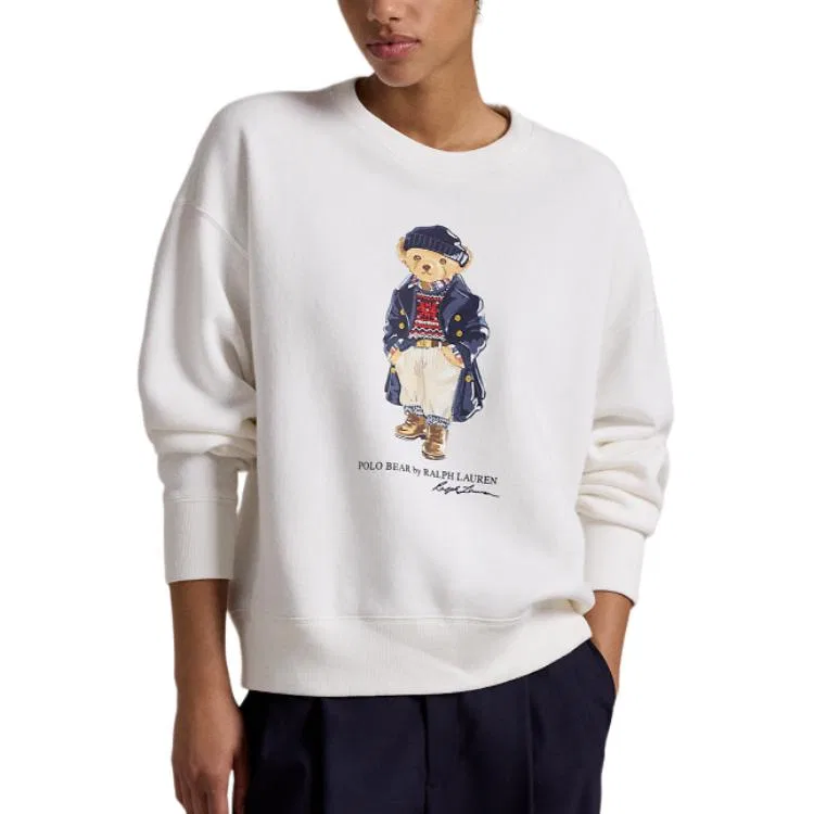 Свитшот с медведем Polo Bear Polo Ralph Lauren, White — фото 3