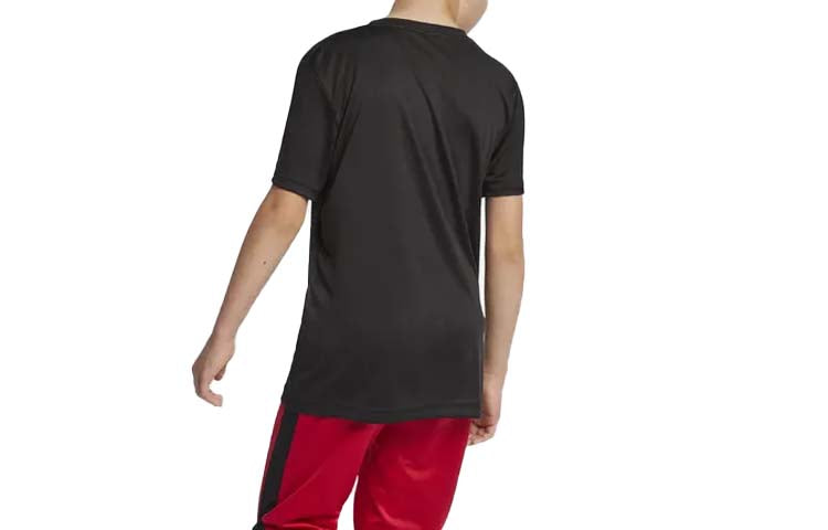 Футболка (GS) Jordan logo Boy's Dri-FIT T-shirt 'Black' — фото 2
