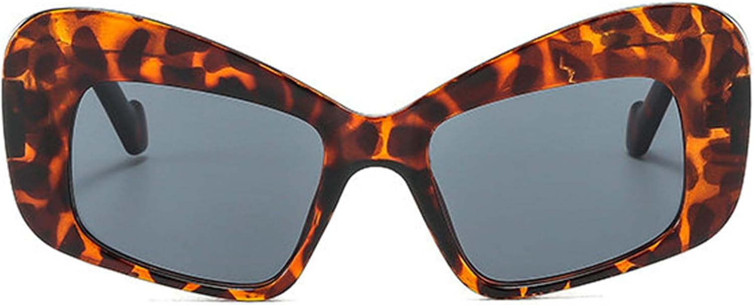 

Willochra Большие солнцезащитные очки «кошачий глаз» для женщин, винтажные черные очки, солнцезащитные очки для женщин с защитой от УФ-излучения UV400, модель F25, Leopard