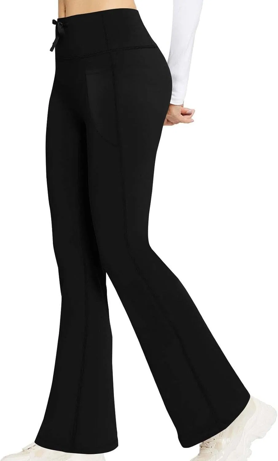 Женские леггинсы клеш High Waisted, бренд Generic, Black