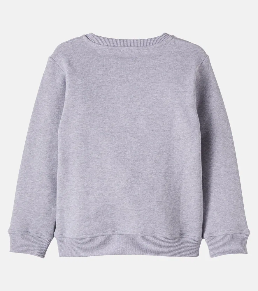 Толстовка из хлопкового трикотажа с логотипом Stella McCartney Kids, серый — фото 3
