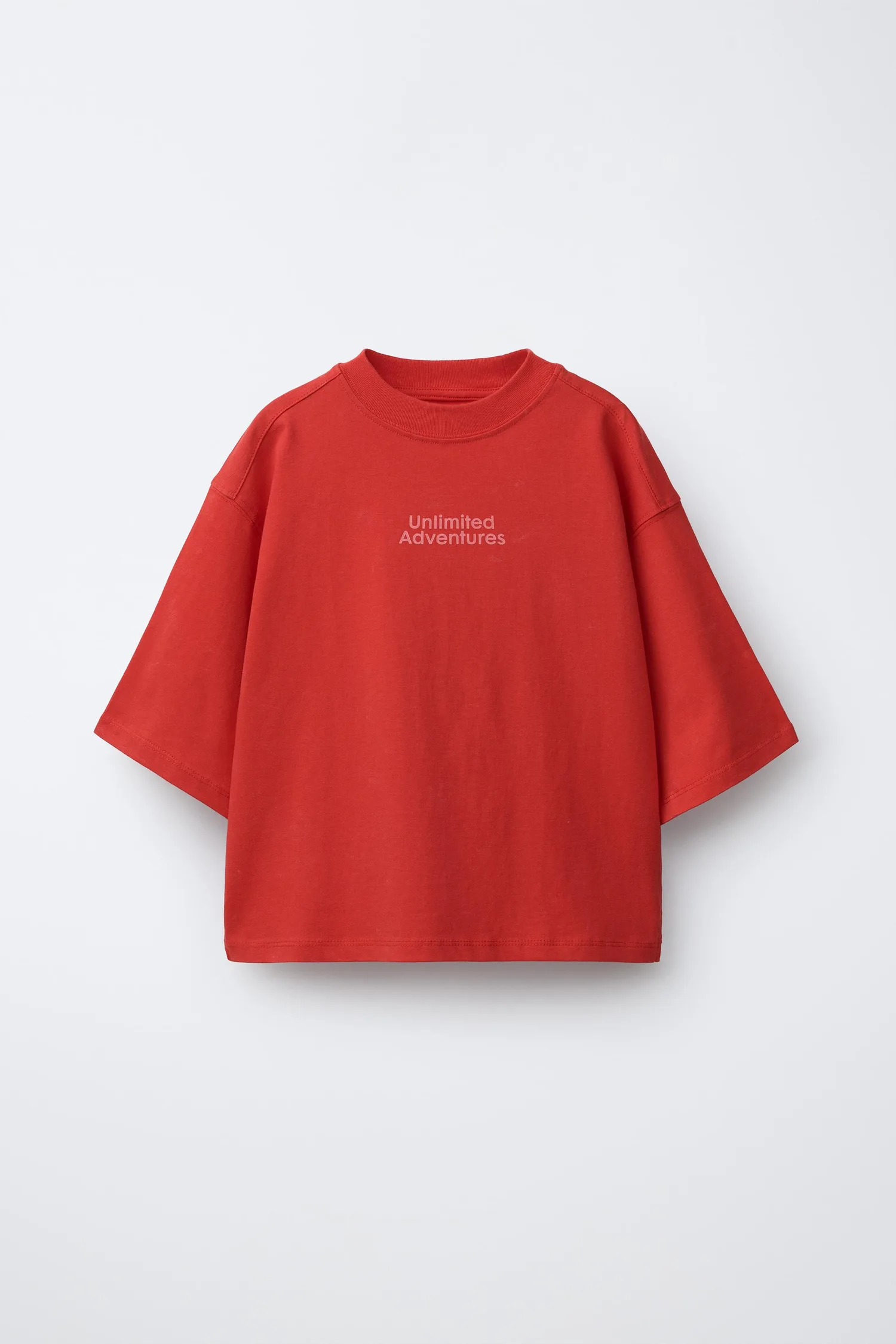 Футболка с лозунгом Zara, красный