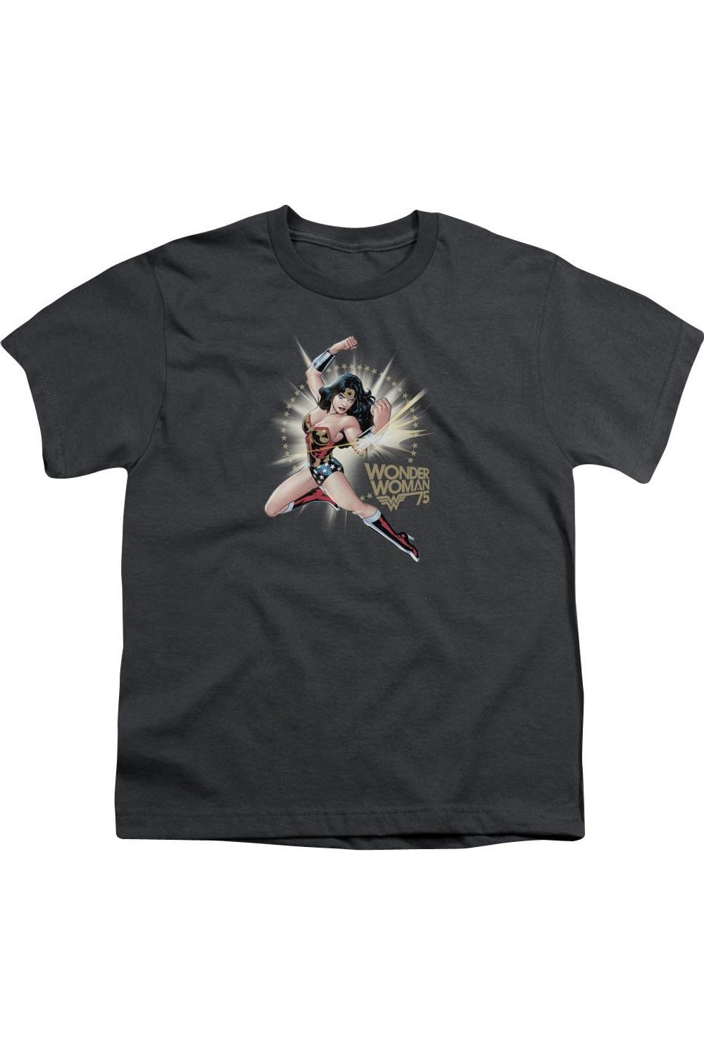 

Футболка с коротким рукавом для детей "Чудо-женщина WW75: Браслеты Покорности" Gildan, Charcoal